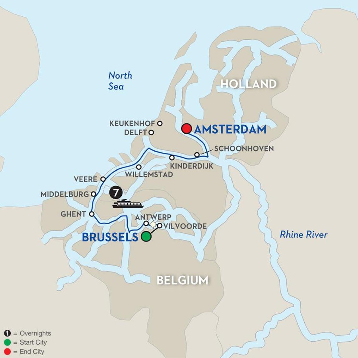 Bruxelles-Boot-Karte