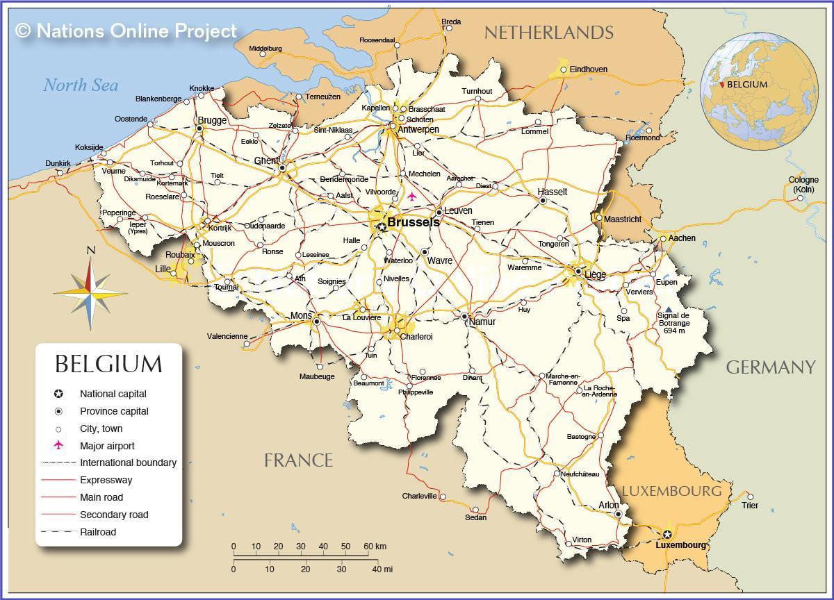 Karte von Brüssel-Land