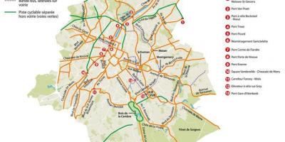 Karte von Brüssel-bike