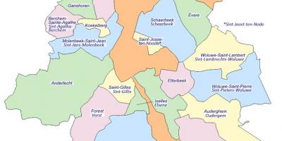 Bruxelles Gemeinden Karte