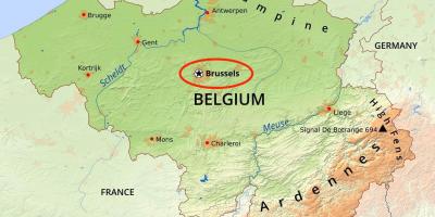 Bruxelles geografische Karte