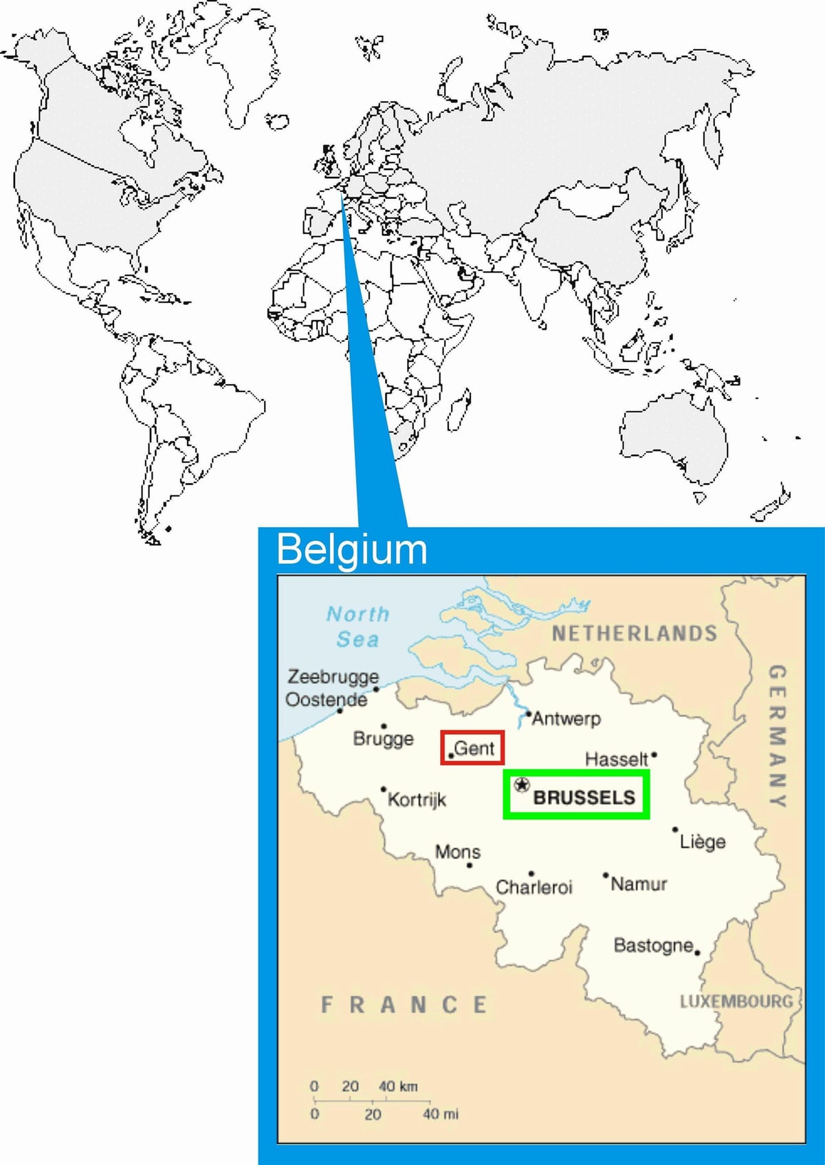 wo ist Brüssel auf Karte anzeigen