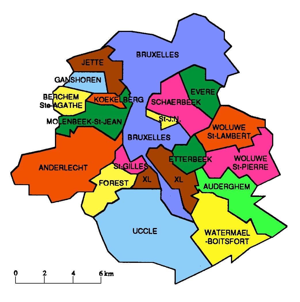 Karte von Brüssel-Bereich