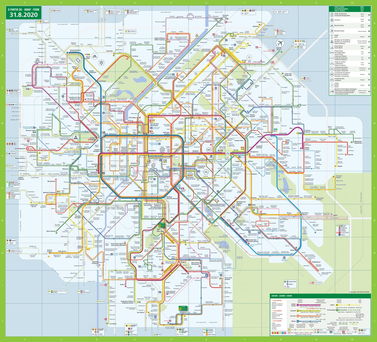 Bruxelles-transport-Karte