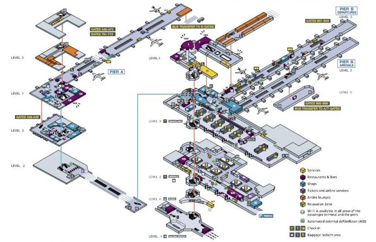 Brussels national airport Karte - Flughafen Brüssel ...