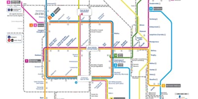 Karte der Bahnhöfe in Brüssel