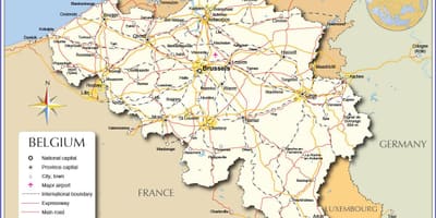 Karte von Brüssel-Land